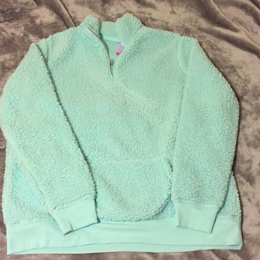 Fuzzy jacket pull over